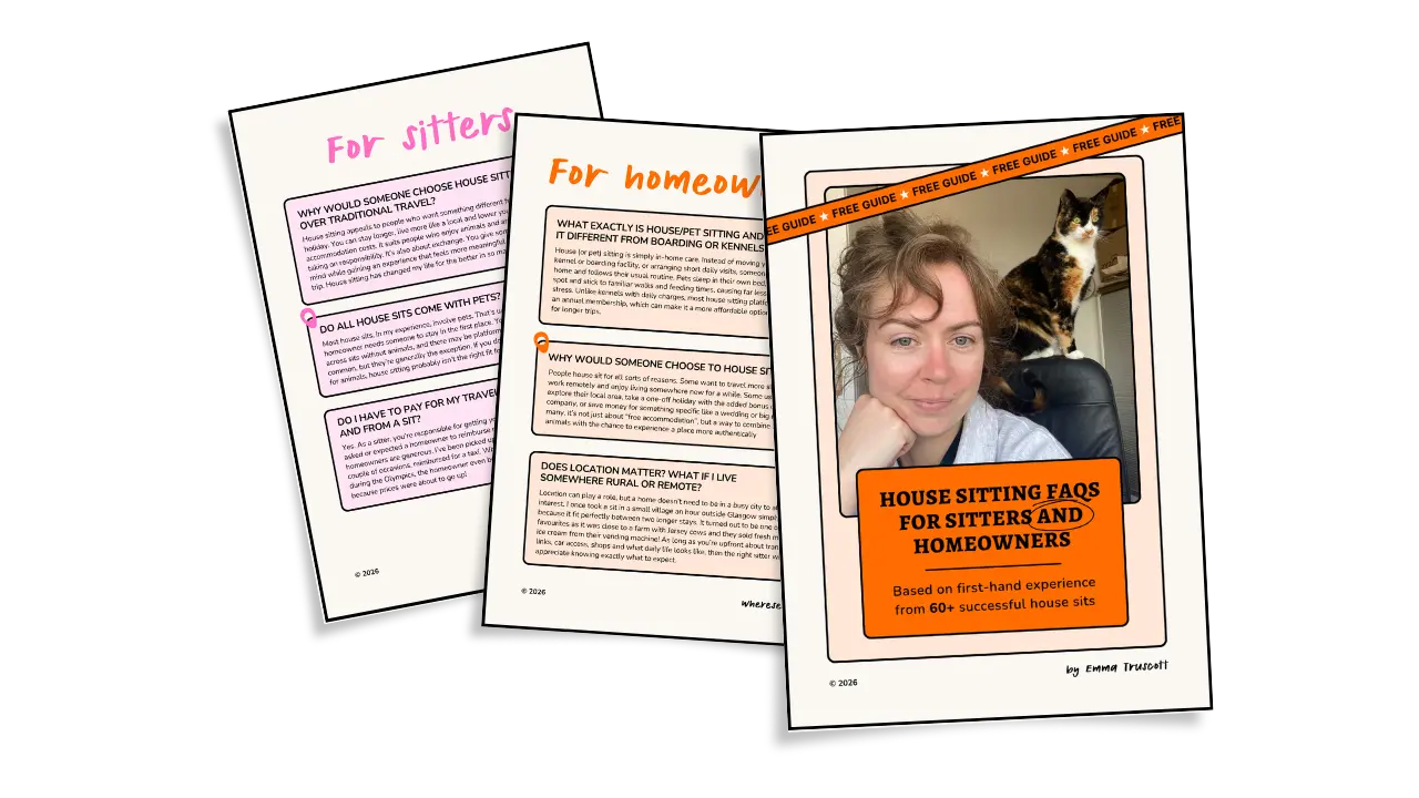 Free house-sitting guide for both homeowners and house-sitters by Emma Truscott